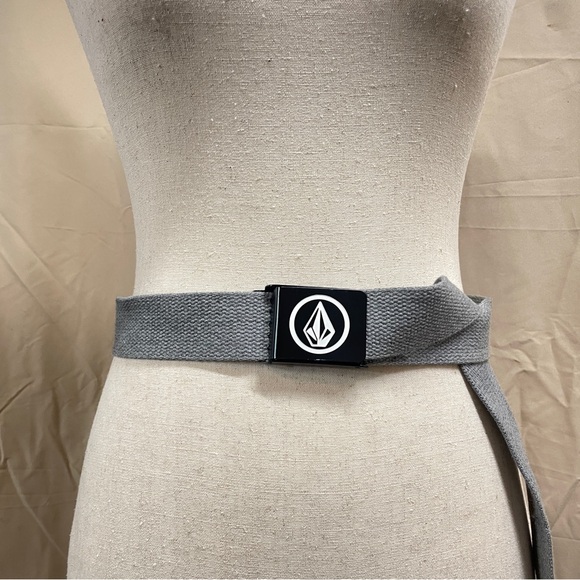 Volcom Circle Stone Gray Adjustable Web Belt OS | Skater Gorpcore - Picture 1 of 12